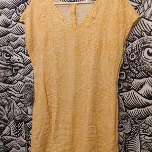 EUC Yellow Boden Lara linen dress size 12R